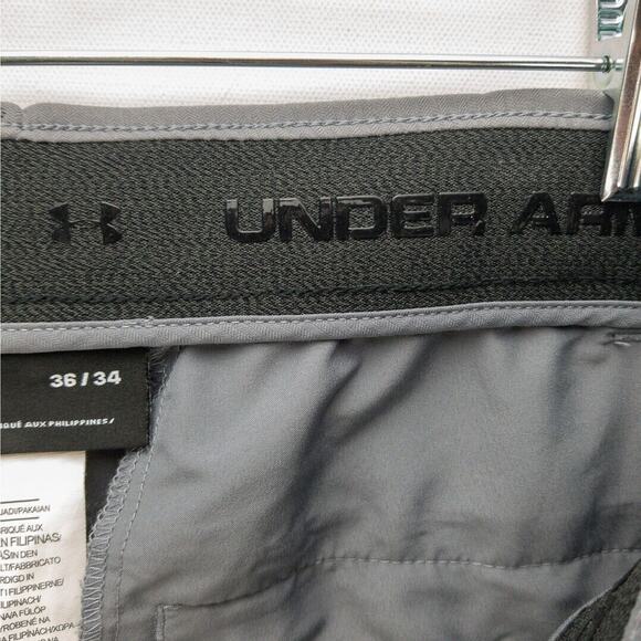 UNDER ARMOUR Showdown Golf Pants Men's 36x34 Gray Strech Waist Nylon Blend - Picture 6 of 13